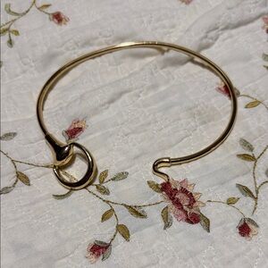 Gold Open Circle Choker Necklace - Women Jewelry